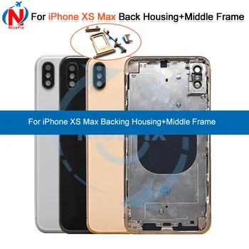 

For iphone XS MAX New Back Middle Frame Chassis Full Housing Assembly Battery Cover For iphone XS MAX back Housing+side button
