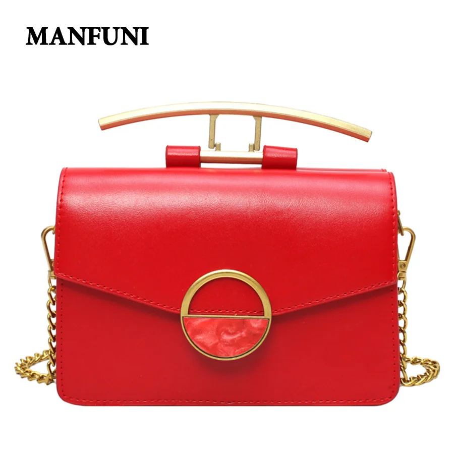 قمة الموضة-مقبض بو الجلود الصلبة حقائب كتف المرأة سلسلة اليد حقائب السيدات حقيبة ساعي عارضة صغيرة رفرف أكياس الفتيات