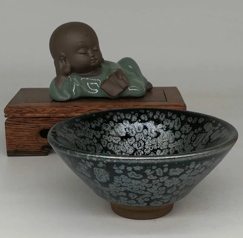 

Jianzhan Sky Eye Tianmu Tea Cups Under Glazed Rare Unique Royal Cup Tea Handmade China Ceramic Porcelain Chinese Kungfu Tea Sets