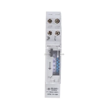 

For 1PC Mechanical 24 Hours Programmable Din Rail Timer Switch Relay 110-240V 16A Promotion