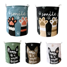 40x50cm Waterproof Cartoon Laundry Hamper Dog Pattern Storage Baskets Home Decoration Storage Barrel Kid Toy Organizer Basket