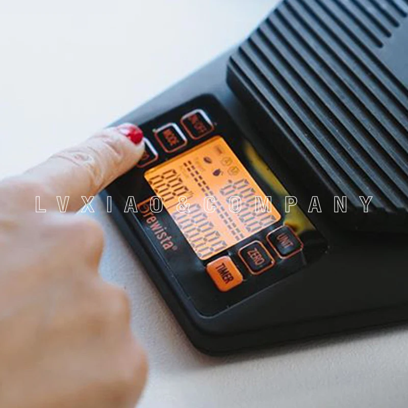  Portable Electronic Scale with Timer 2kg/0.1g Brewista stainlesssteel surface plastic tray waterpow