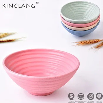 

4pcs/set gift packing plastic wheat straw ramen noodle bowl