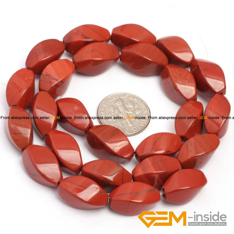 8x16 мм Твист ювелирные изделия бусины из природного камня бусины для изготовления бижутерии: аметист, Амазонит флюорит унакит - Цвет: red jasper