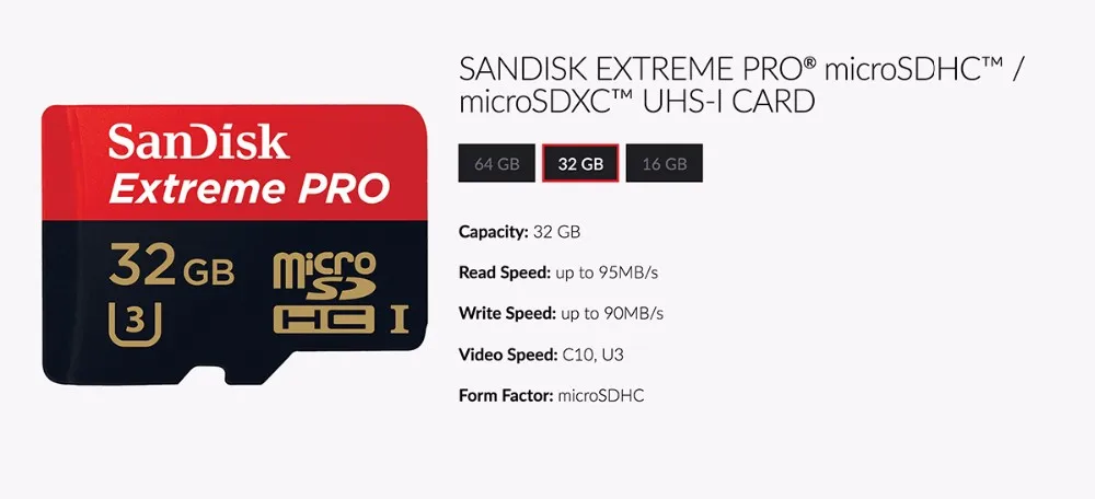 Двойной Флеш-накопитель SanDisk memory card 128GB карта micro sd SDHC/SDXC UHS-I слот для карт памяти micro sd карты TF объемом 64 ГБ, карта 95 МБ/с. 32 Гб Class10 U3 с адаптером SD