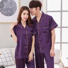 Мужские шелковые пижамные комплекты, новые мужские пижамы, шелковые пижамы, мужские сексуальные пижамы, современный стиль, мягкая уютная атласная домашняя одежда для сна