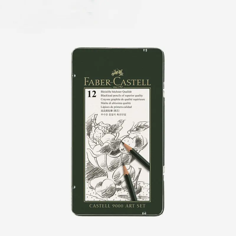 Faber Castell 12 9000 119604 набор дизайна/119605 Художественный набор графитовый карандаш для рисования черчения жестяная коробка 12 шт. Германия