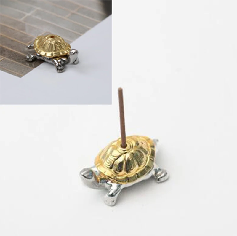 2018 Hot 1PC 1holes Alloy Tortoise Incense Burner Holder Censer Plate Sticks Cones Home Decor Use In Tea house