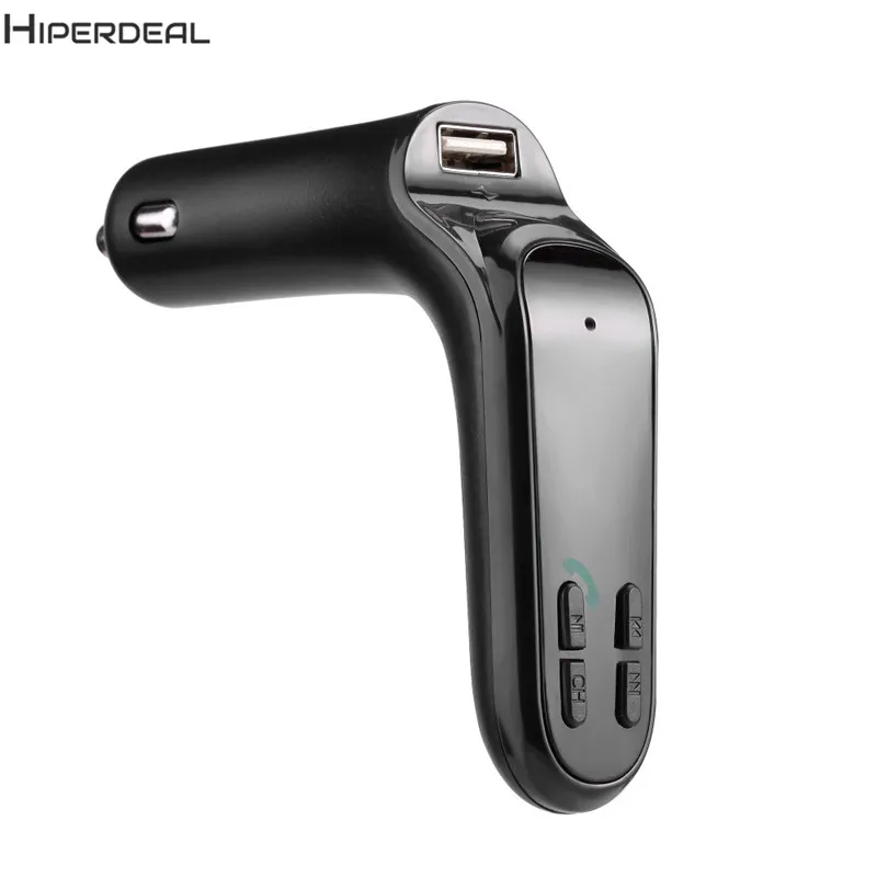 HIPERDEAL G7 автомобильный fm-передатчик Bluetooth Hands-free lcd MP3-плеер Радио автомобильный r комплект аксессуаров OC16b - Цвет: Белый