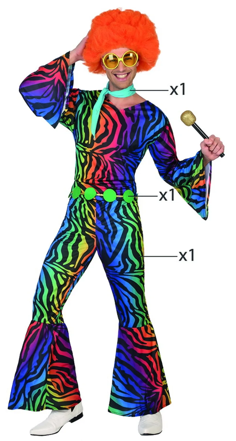 Wholesale - 2017 New Colorful Disco Costume for Men Polyester Party Clothing Adult Disco Jumpsuits Costumes Masquerade 301 Wholesale - 2017 New Colorful Disco Costume for Men Polyester Party Clothing Adult Disco Jumpsuits Costumes Masquerade 301