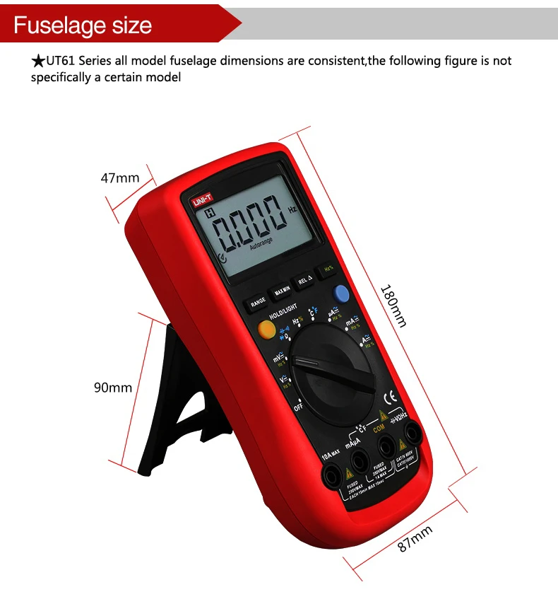 UNI-T UT61E Digital Multimeter Meter Ture RMS Auto Range AC DC Voltage Tester 22000 Counts Data Hold High Reliability