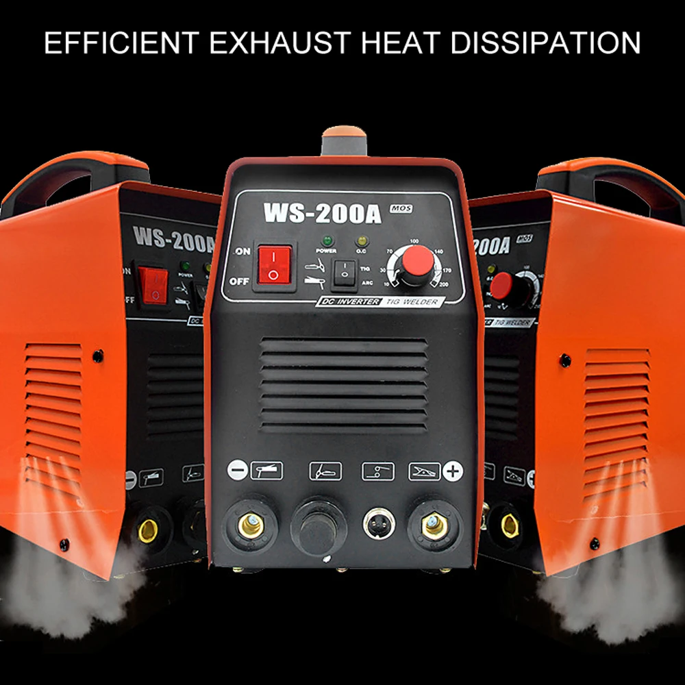 WS-200A TIG сварочный аппарат аргон TIG сварочный аппарат аргоновый датчик цифровой сварочный пистолет головка сварочные инструменты набор переменного тока 220 В