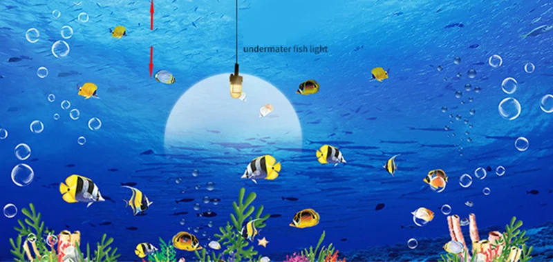 Pesca da Noite com Krill Inventor dos Peixes Krill do Fitoplâncton 140 w Profunda Queda Subaquática Isca Isca Lâmpada Totalmente Submersíveis Luz do Fitoplâncton Squid 3 Cheap Iscas artificiais