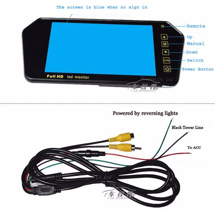 Koorinwoo автомобиль 7 TFT ЖК монитор зеркало для DVD/Обратный камера красочные видео заднего вида экран автомобиля дисплей парковочные системы