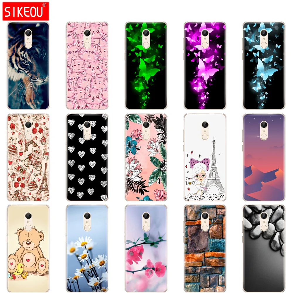 Silicone Case for Xiaomi Redmi 5 case 5.7 inch phone cover for xiomi Redmi 5 Plus 5.99 Inch funda Print Painted Shells Bags