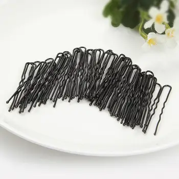 

2018 New 50pcs/lot Black Plated Thin U Shape Hair Bobby Pin Black Metal Clips Barrette suitable for home use *41