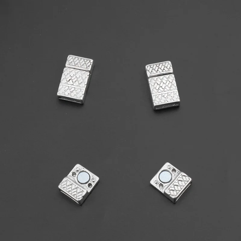 3 наборов антикварных серебряных/бронза 10x2 мм плоские магнитные застежки для 5 мм 10 мм плоский кожаный браслет ювелирных изделий
