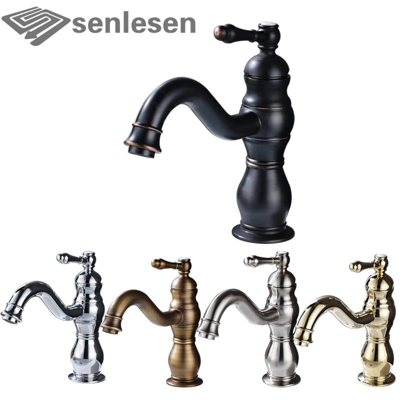 

Free Shipping Bathroom Basin Mixer Faucet 5 Colors Single Handle with Hot Cold Water