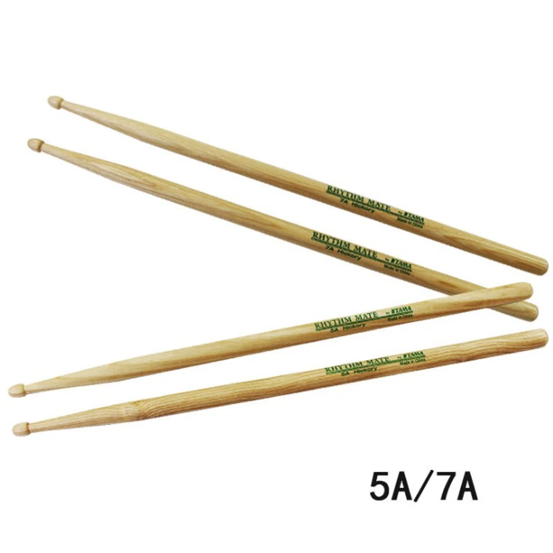 Барабанные палочки 5A & 7A жесткие деревянные барабанные Hickory студенческие