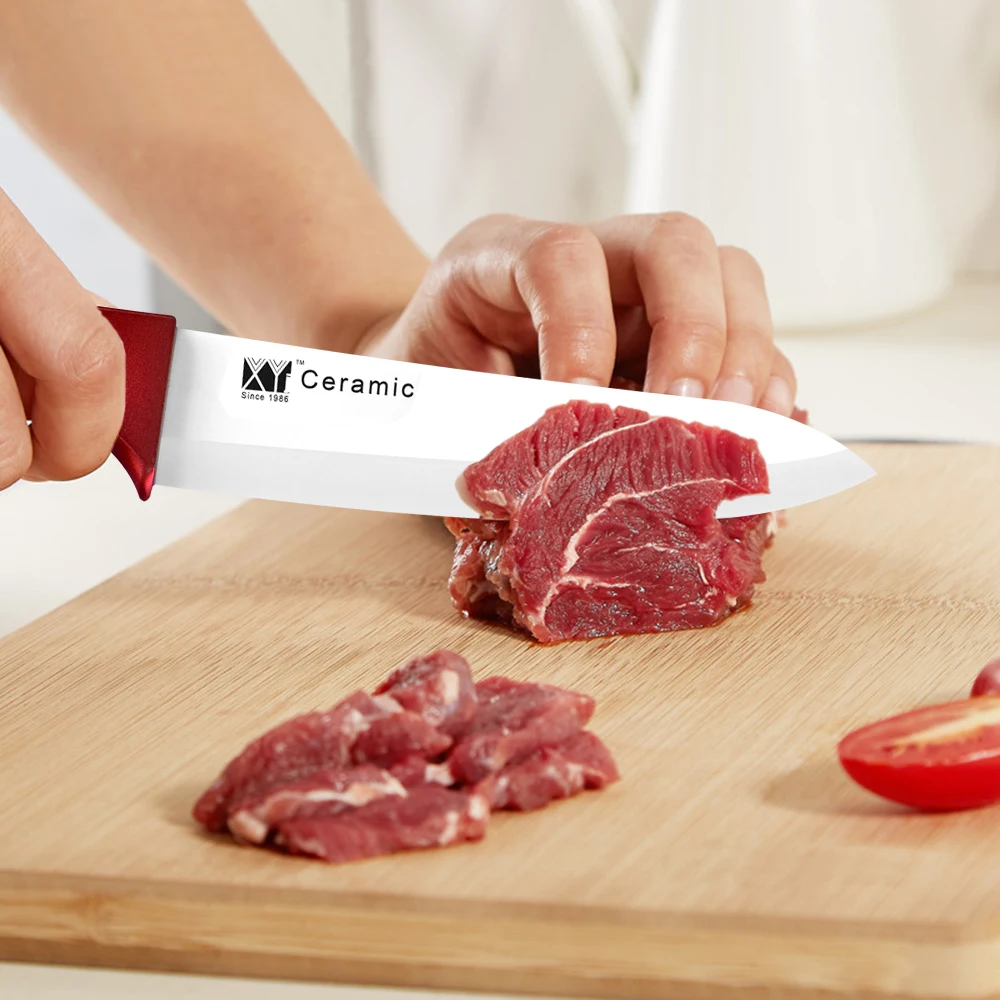 XYj кухонные ножи для приготовления пищи набор керамических ножей из циркония " 4" " 6" дюймов Кливер для очистки овощей фруктов резак для приготовления мяса