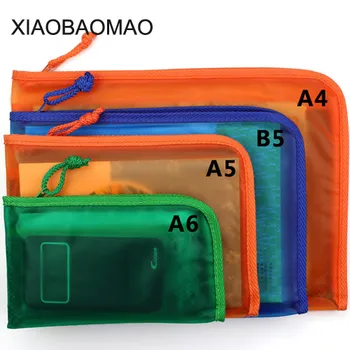 

2 pcs High Quality Waterproof Clear PVC B5 A5 A6 File Document File Bag For Bill Invoice Note File supplies