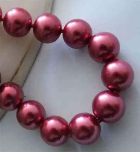 2021 The new Lovely 12mm Rose South Shell Sea Pearl Necklace AAA Rope Chain Beads Fashion Jewelry Making Design Gift For Women | Украшения