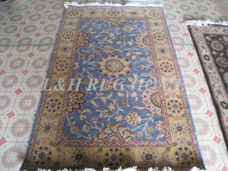 

Free shipping 4'x6' 160 Line Persian carpet 100% New Zealand wool and handmade, Multi-colored dyed yarns