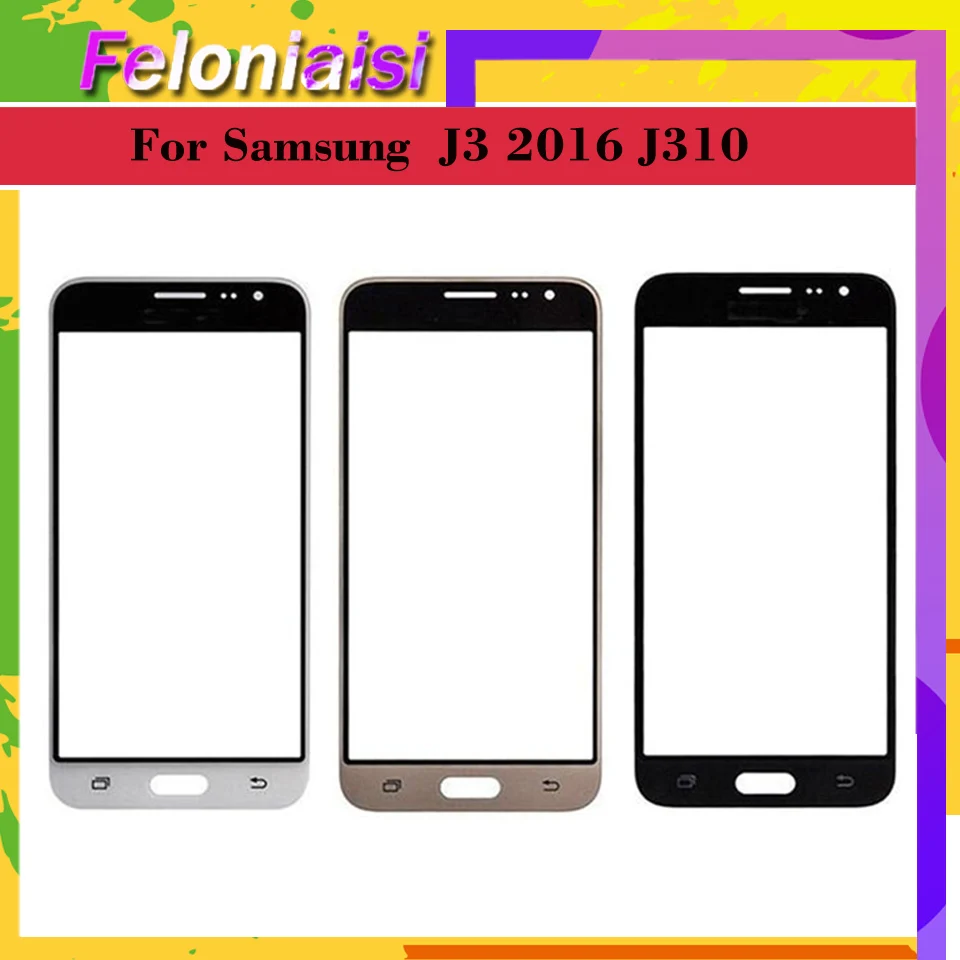 

10pcs/lot For Samsung Galaxy J3 2016 J310 J310F Touch Screen Front Panel Glass Lens Outer LCD Glass
