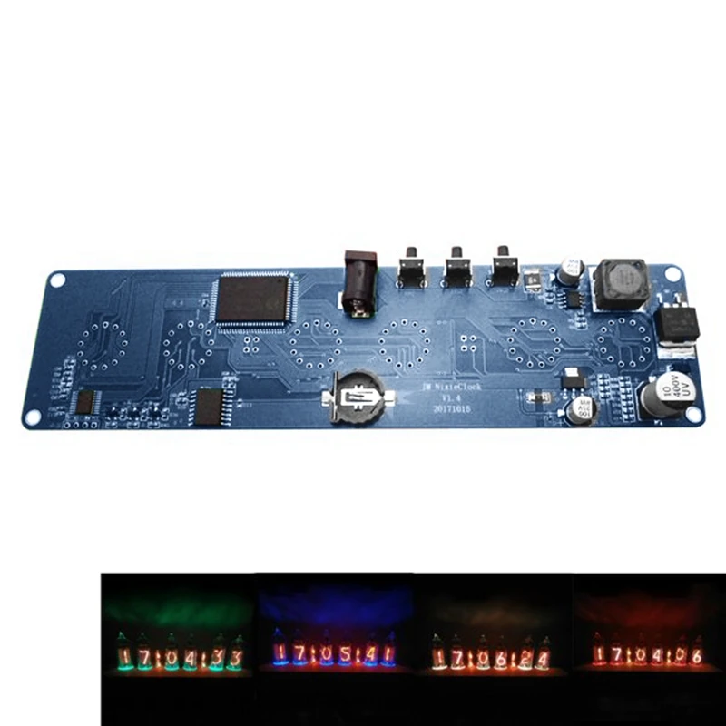 DIY in14 in4 Nixie трубка цифровой светодиодный Подарочная плата с часами комплект PCBA