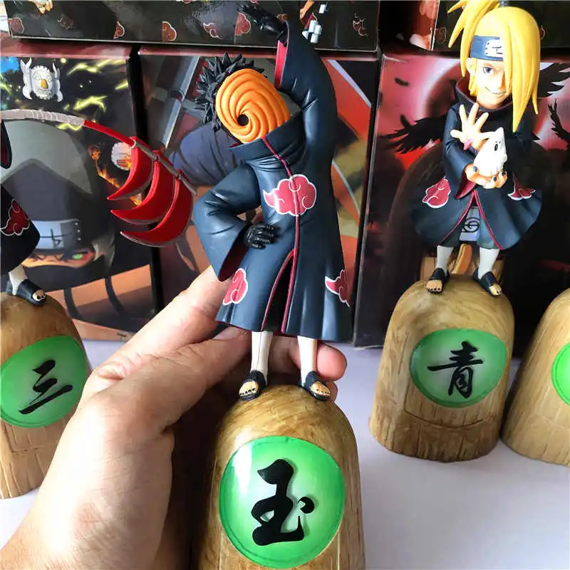 Полный набор Наруто Shippuden Kakuzu Hidan Uchiha Itachi Hoshigaki Kisame Deidara Tobi Акацуки боль фигурка коллекция модель