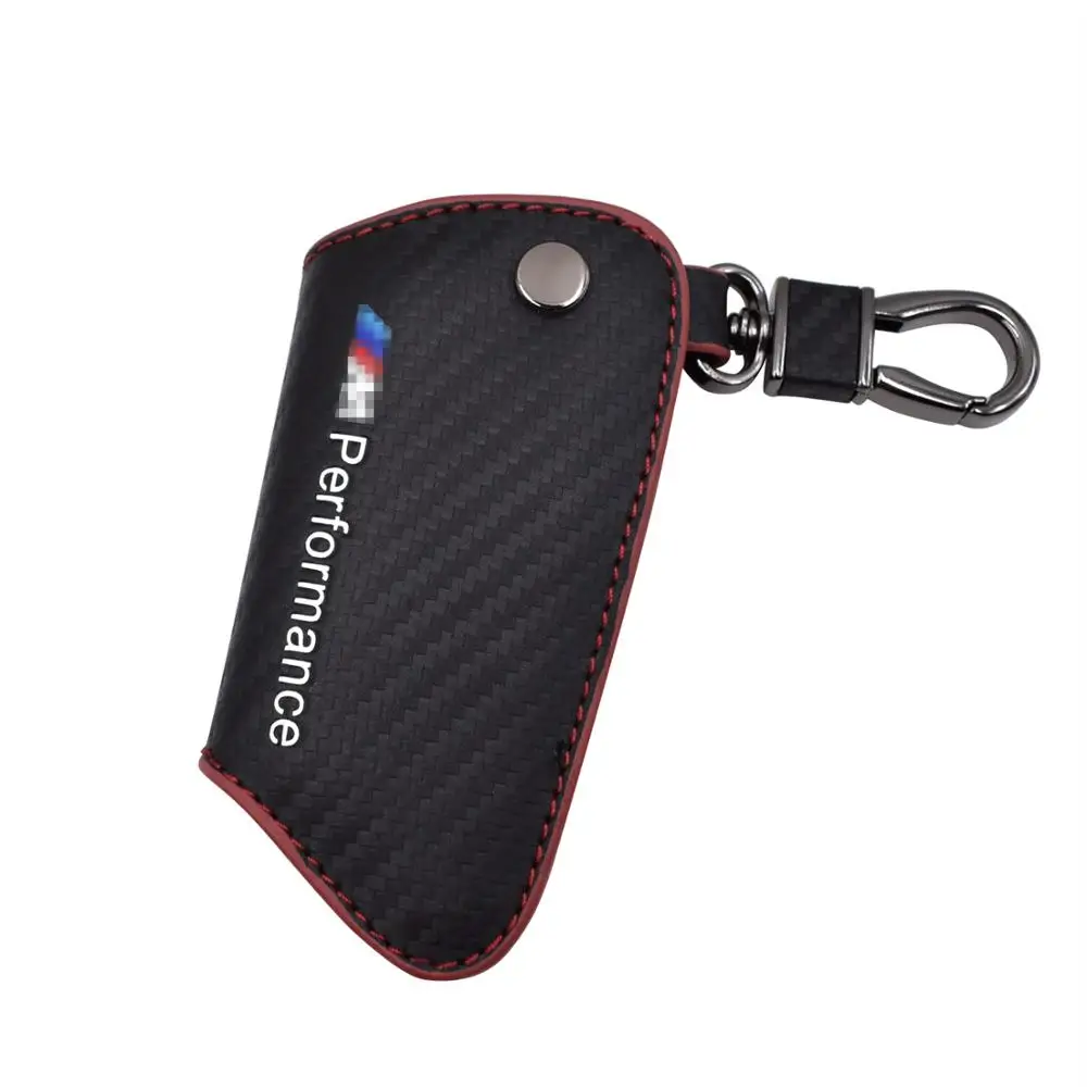 

Black car key bag for BMW M logo key holder men key cover women car key case auto accessories keychain car-styling gift