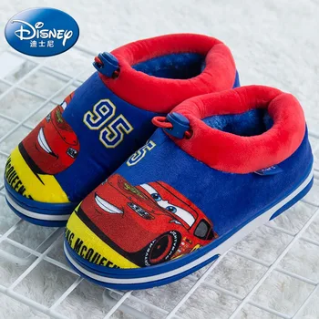 

Disney car cartoon cotton shoes new autumn and winter car mobilization warm parent-child home slippers