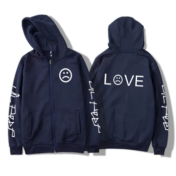 

Love Lil Peep Men Hoodies Zipper Winter Hooded Sweatshirts Printed Harajuku Geek Custom hoddies Casual Sweat Homme Women 2018