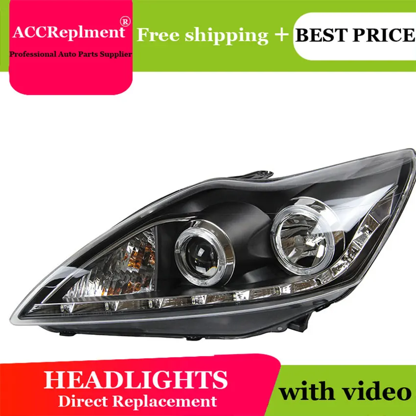 Автомобильный Стайлинг для Ford Focus head светильник s U angel eyes 2009 2011 светодиодный бар Q5