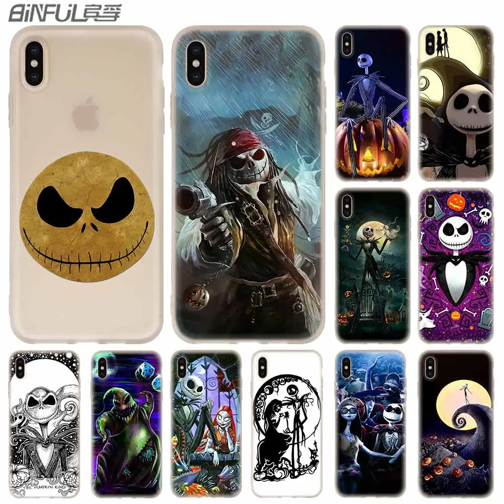 

Cases Silicone soft Cover for iPhone 11 Pro X XS Max XR 6 6S 7 8 Plus 5 4S SE nightmare before christmas halloween costumes