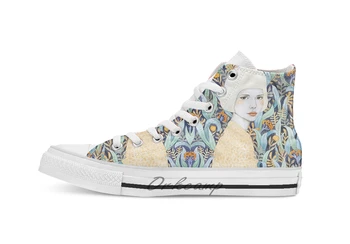 

Emilia Novelty Design breathable casual High Top lace-up Canvas shoes sneakers