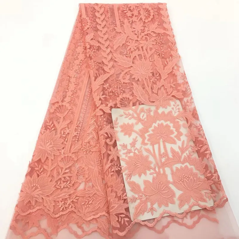

The new African Christmas dress fabrics, lace tulle fabric lace fabric quality in Nigeria