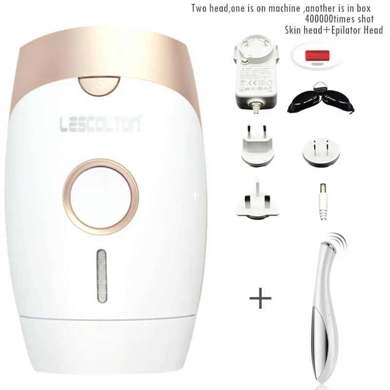 Lescolton 2в1 IPL лазерная Машинка для удаления волос лазерный эпилятор для удаления волос триммер для постоянного бикини Электрический depilador лазер - Цвет: Белый