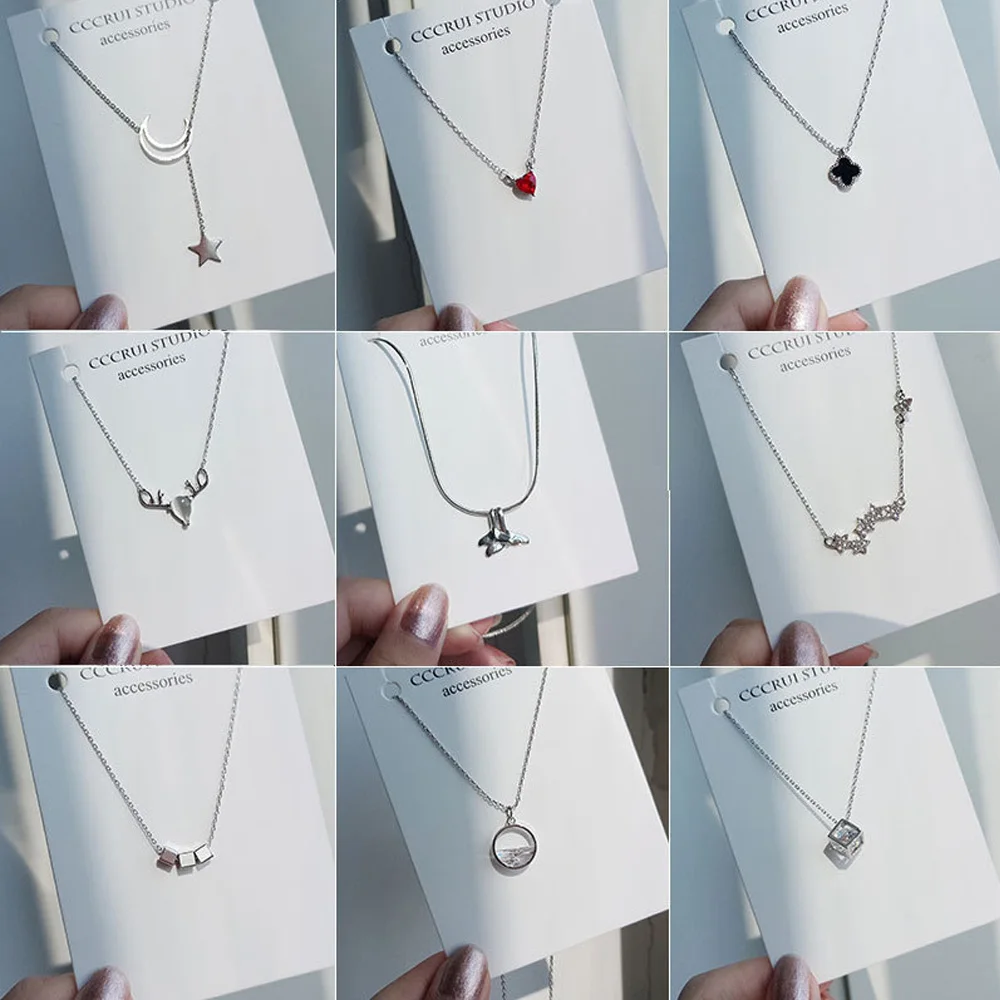 

Fashion Mini Necklaces For Women Jewelry Multilayer Moon Star Pendants Choker Cross Ethnic Jewelry Decoration Elegant Gift Hot
