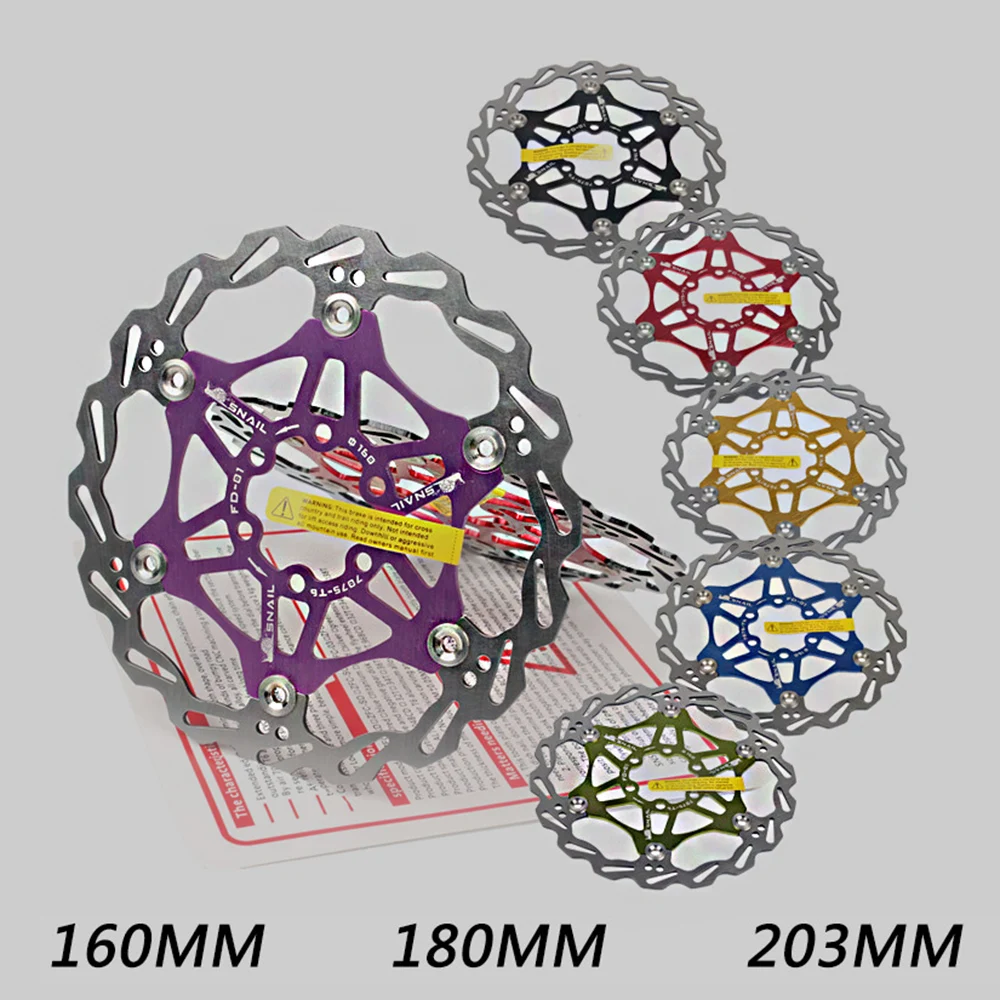 1 шт. ротор тормоза горного велосипеда сильный отвод тепла плавающий ротор 160 мм 180 мм 203 мм MTB дисковые Тормозные колодки для велосипеда Сверхлегкий