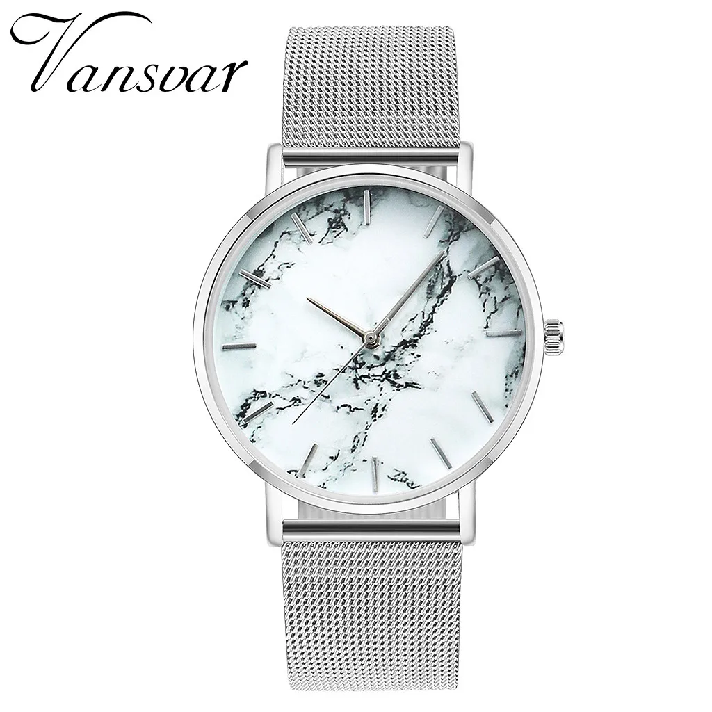 

Relogios Feminino Ladies Watch Vansvar Casual Quartz Stainless Steel Band Newv Strap Watch Analog Wrist Watch