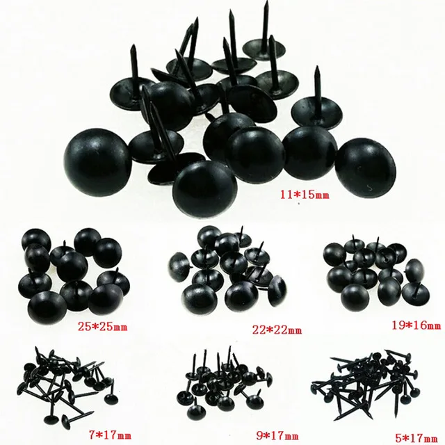 

10PCS Black Iron Vintage Upholstery Nails Antique Jewelry Case Box Sofa Decorative Tack Stud Pushpin Decorative Furniture Nails