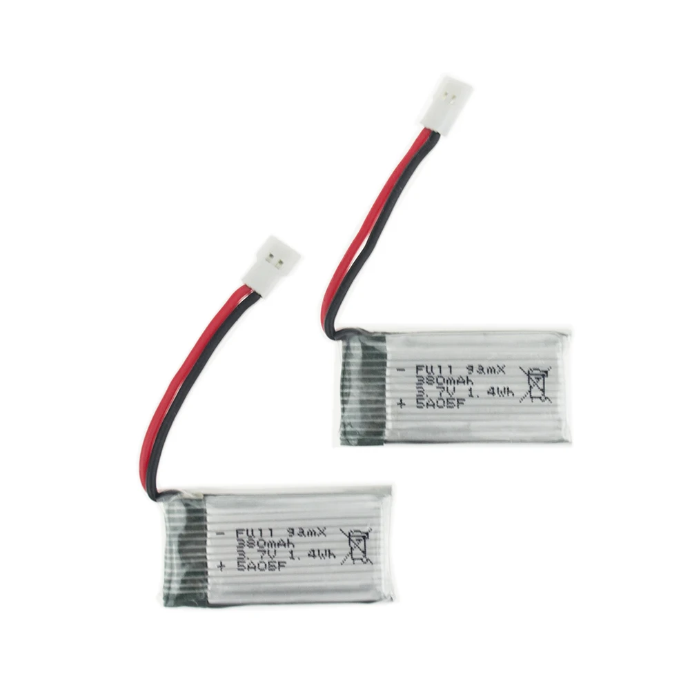 2pcs 3 7 V 380mAh LiPo батарея для JRC H6C Hubsan H107 DM003 дрона на радиоуправлении игрушки