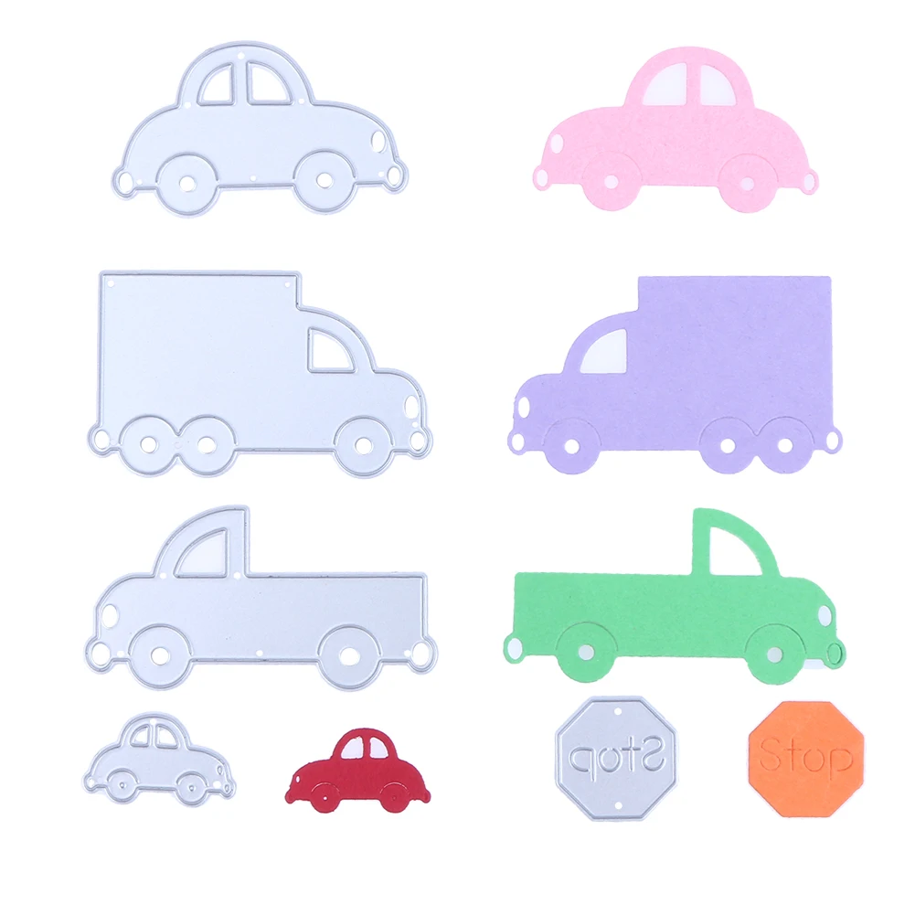 

Vehicle Car Family Metal Die Cutting Dies Scrapbooking Embossing Folder Suit for Fustella Cutting Machine