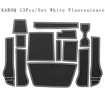 

For Skoda Kodiaq Accessories Gate Slot Pad Anti-Slip Cup Pad Rubber Door Groove Mat Interior Decoration 13PCS/Set