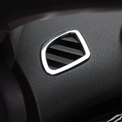 

Carmilla 2pcs/set Car Front ABS Chrome Air Vent Outlet Sticker for Chevrolet Chevy Malibu 2012 2013 2014 2015 Modification