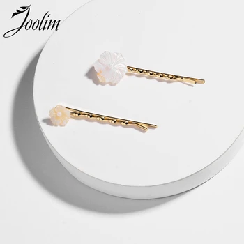 

JOOLIM Jewelry Wholesale/Fresh Water Pearl Shell Flower Hair Pin Set
