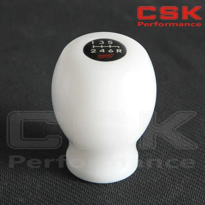 6MT Shift Knob for Legacy GDA GDB GC8 WHITE JDM Su baru WRX Impreza STI