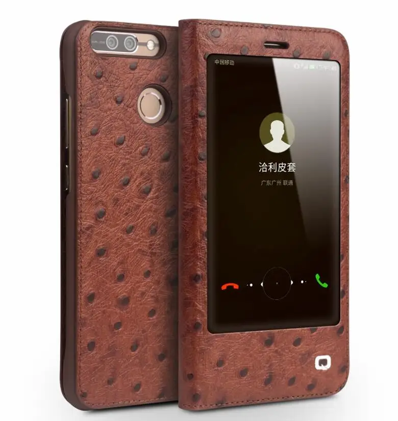 

QIALINO Case for Huawei honor v9 Luxury Genuine Leather Ultrathin Flip Cover for Huawei Honor V9 Sleep Wake Function Manual Bag