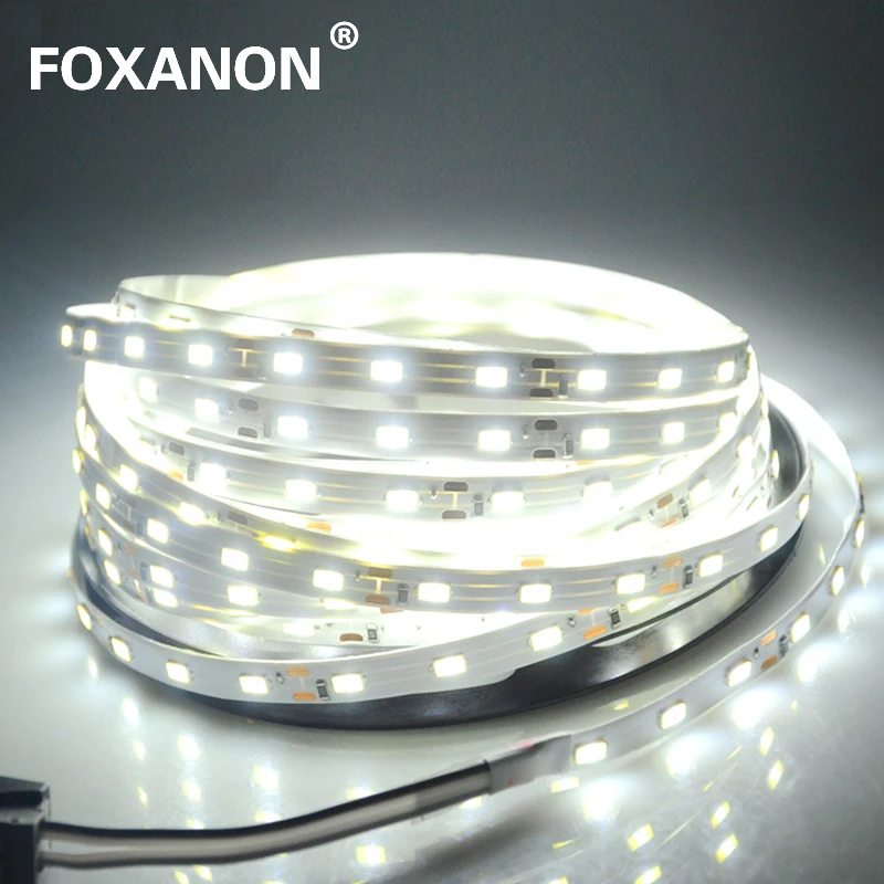 Foxanon светодиодный светильник 5630 12 В 12 в 5 м 300 светодиодный гибкий 5730 бар светильник супер яркость не водонепроницаемый домашний декор